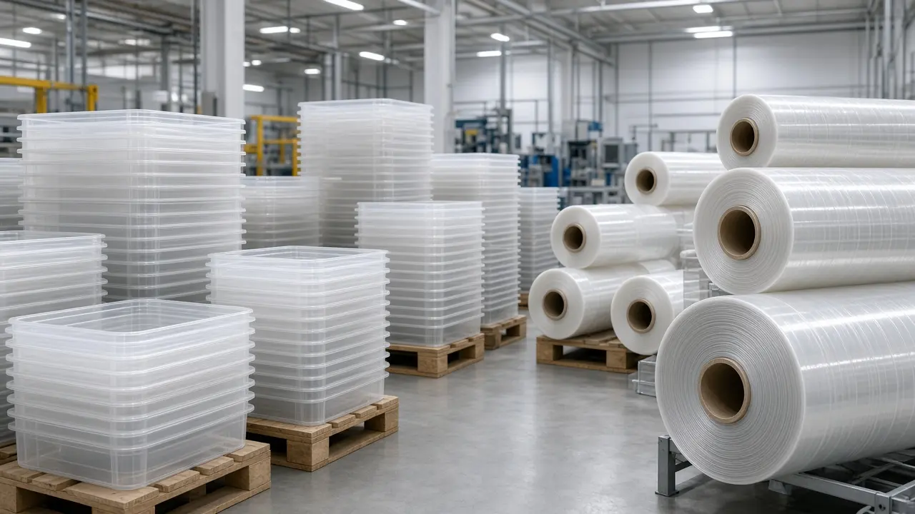 Transparent plastic packaging